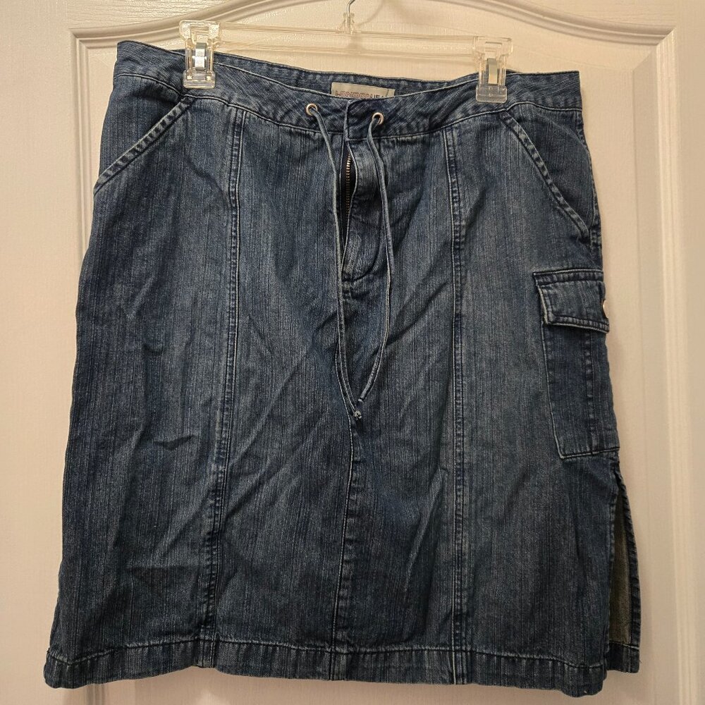 Denim Cargo Skirt